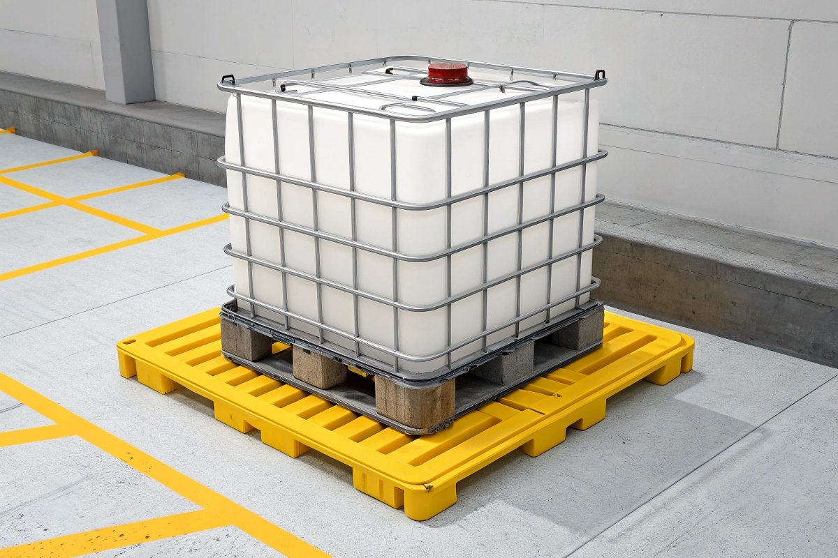 IBC spill pallet in use